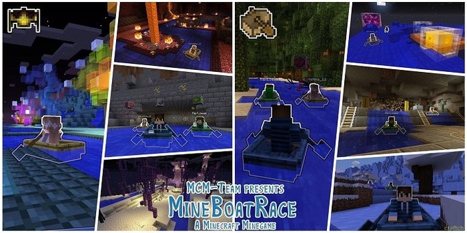 PvP Карта MineBoatRace для Майнкрафт