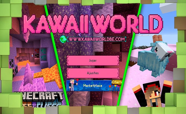 Скачать Розовые текстуры Kawaii Worldимеет для Minecraft