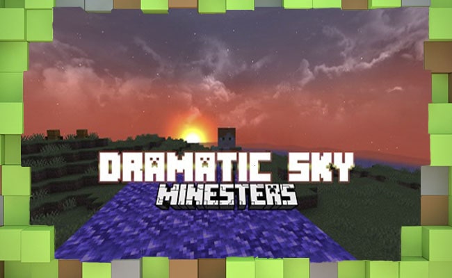Скачать Пакет текстур Драматическое небо для Minecraft