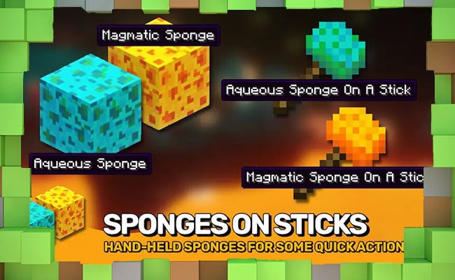 Скачать Мод Permanent Sponges / Губки для Minecraft