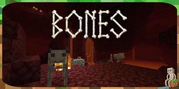 Мод Bones или Животные Скелеты для Майнкрафт