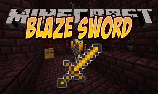 Мод Меч - Blaze Sword для Майнкрафт