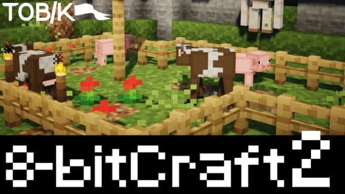 Скачать Сборка текстур 8-bitCraft 2 х8 для Minecraft