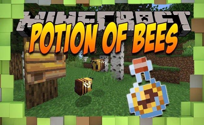 Мод Potion of Bees или Зелье пчел для Майнкрафт