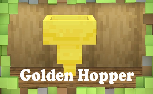 Мод Golden Hopper Золотая Воронка для Майнкрафт