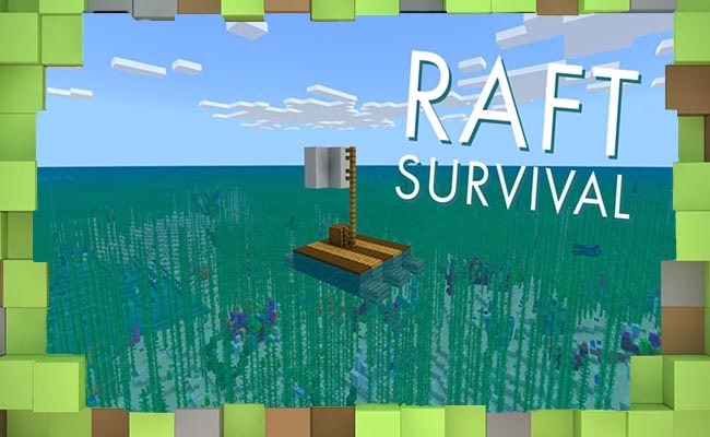 Карта Выживание Raft для Майнкрафт