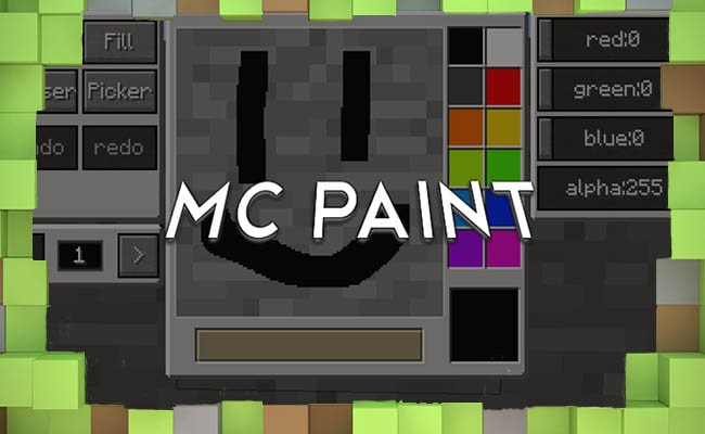 Мод Рисование MC Paint для Майнкрафт